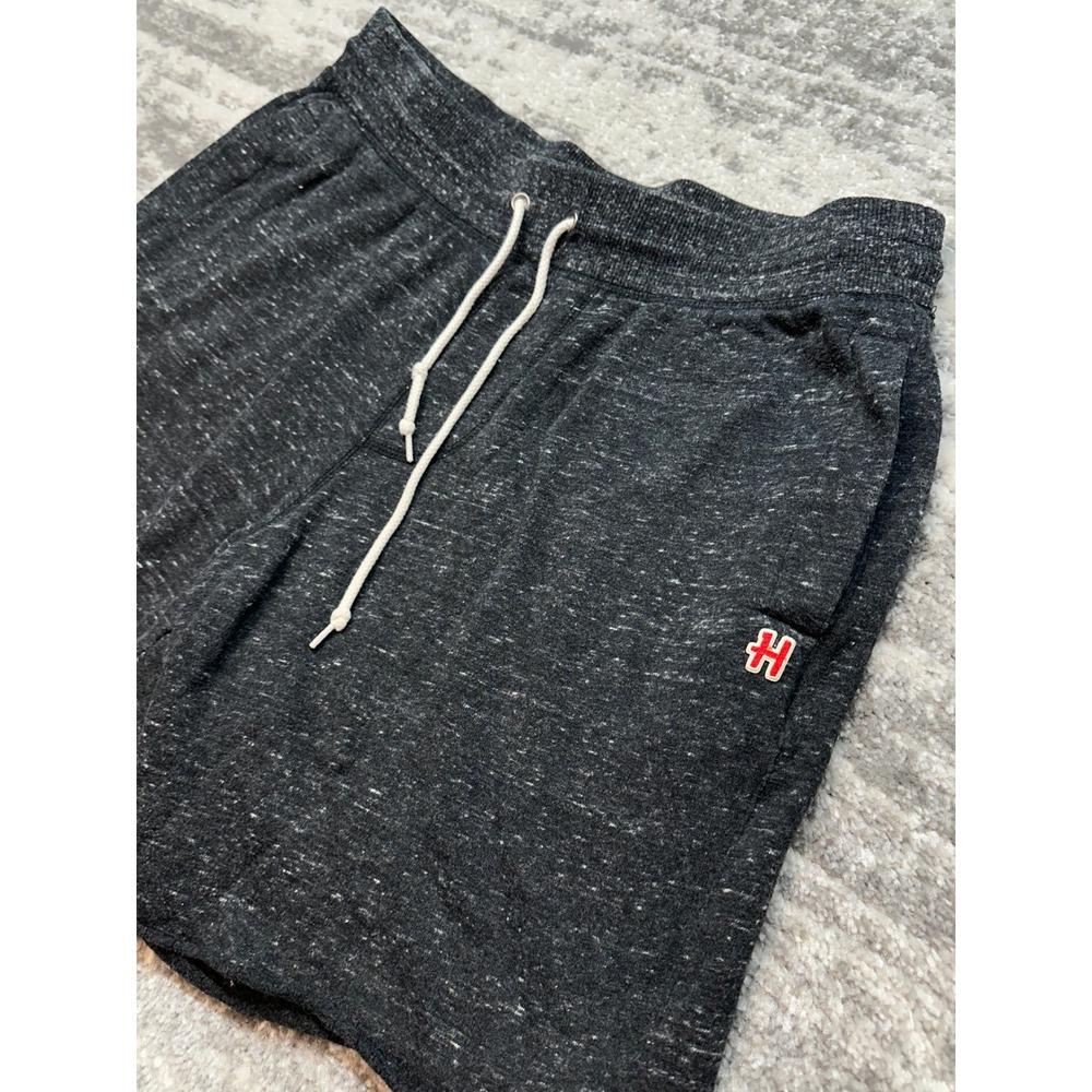 Homage Sweat Shorts Mens Large Charcoal Grey Marled Drawstring Athleisure